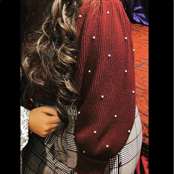 Ballon sleeve pearl pull over - Picture 6 of 7